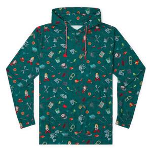 RSVLTS Thirsty For More Performance Hoodie in Green — front view