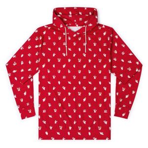 RSVLTS Look at Frosty Go! Performance Hoodie in Red — front view