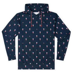RSVLTS Keepin’ It Cozy Performance Hoodie in Blue — front view