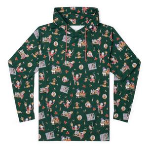 RSVLTS The Storytellers Performance Hoodie in Green — front view