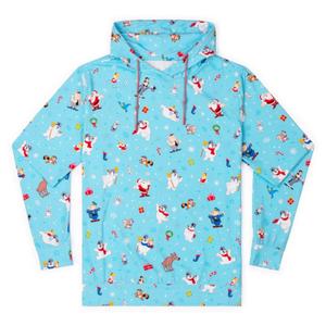 RSVLTS Frosty & Friends Performance Hoodie in Blue — front view