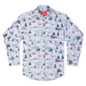 RSVLTS Stop Motion Wonderland Long Sleeve Shirt in White — front view