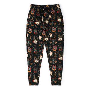 RSVLTS Festive Flash performance Joggers in Black — front view
