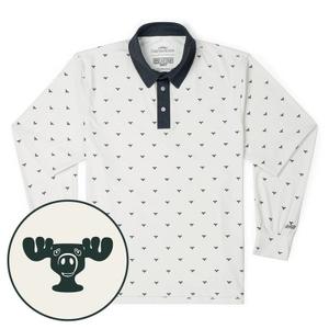 RSVLTS Lil Moose Mugs All-Day Polo in White — front view