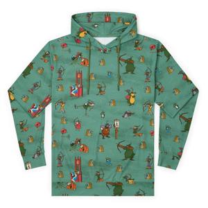 RSVLTS Archrivals Performance Hoodie in Green — front view