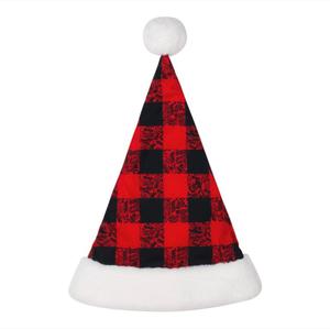 RSVLTS Lumberjack Santa Santa Hat in Red — front view