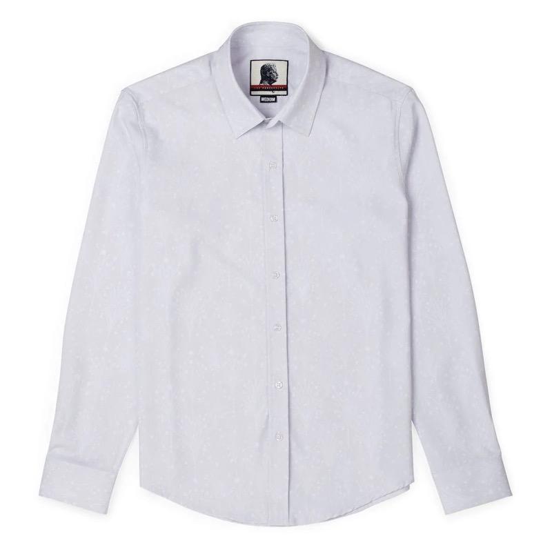 RSVLTS Gin Joint Jubilee Long Sleeve Shirt in White — front view