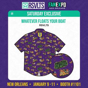 RSVLTS Whatever Floats Your Boat KUNUFLEX Short Sleeve Shirt in Purple — front view