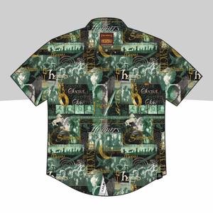 RSVLTS The Hobbits KUNUFLEX Short Sleeve Shirt in Green — front view