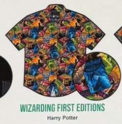 RSVLTS Wizarding First Editions KUNUFLEX Short Sleeve Shirt in Multicolor — front view