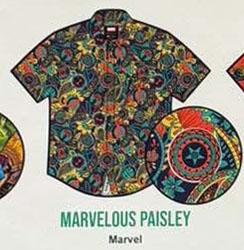 RSVLTS Marvelous Paisley KUNUFLEX Short Sleeve Shirt in Multicolor — front view
