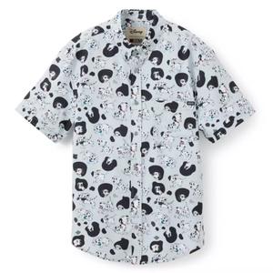 RSVLTS 101 Dalmatians KUNUFLEX Short Sleeve Shirt in White — front view