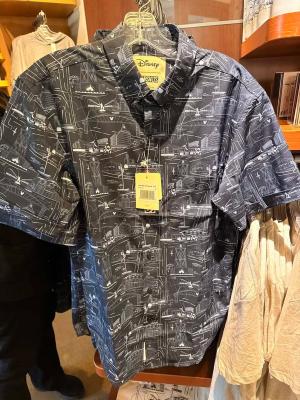 RSVLTS Walt Disney Studios KUNUFLEX Short Sleeve Shirt in Gray — front view