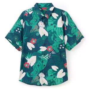 RSVLTS Stitch Bamboo Short Sleeve Shirt in Green — front view