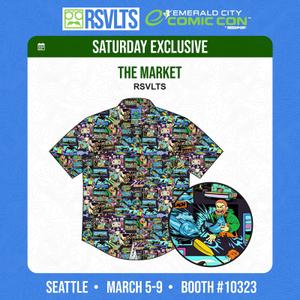 RSVLTS The Market KUNUFLEX Short Sleeve Shirt in Multicolor — front view
