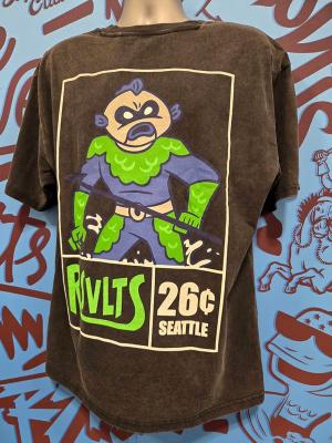 RSVLTS Emerald City Comic Con Crewneck Tee in Black — front view
