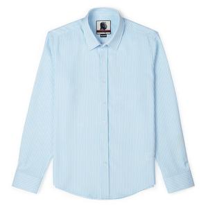 RSVLTS The Woodwind Long Sleeve Dress Shirt in Blue — front view