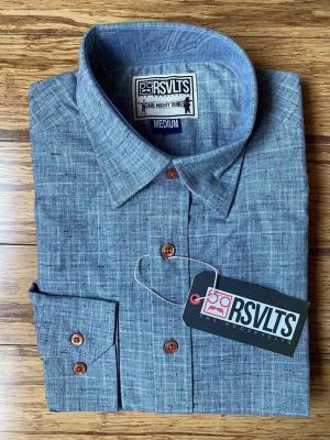 RSVLTS Denim Long Sleeve Shirt — front view