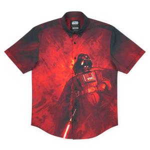 RSVLTS Join the Dark Side KUNUFLEX Short Sleeve Shirt in Red — front view