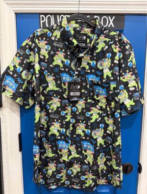 RSVLTS Stuff the Magic Dragon KUNUFLEX Short Sleeve Shirt in Black — front view