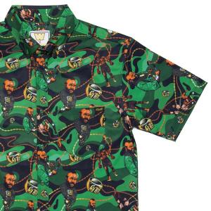 RSVLTS Pity The Fool KUNUFLEX Short Sleeve Shirt in Green — front view
