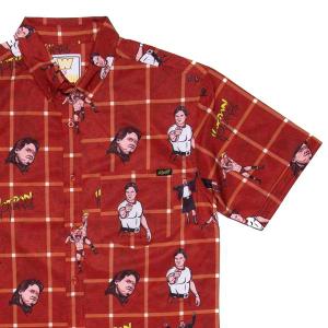 RSVLTS Rowdy KUNUFLEX Short Sleeve Shirt in Red — front view