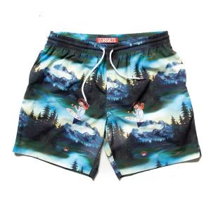 RSVLTS Happy Little Forest Swimwear in Green — front view