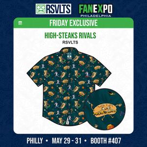 RSVLTS High-Steaks Rivals KUNUFLEX Short Sleeve Shirt in Green — front view