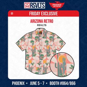 RSVLTS Arizona Retro KUNUFLEX Short Sleeve Shirt in Brown — front view