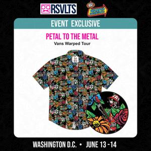 RSVLTS Petal to the Metal KUNUFLEX Short Sleeve Shirt in Black — front view
