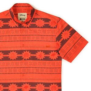 RSVLTS Daughter of the Sea KUNUFLEX Short Sleeve Shirt in Orange — front view