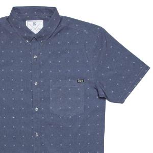 RSVLTS Herbie Hancock KUNUFLEX Short Sleeve Shirt in Blue — front view