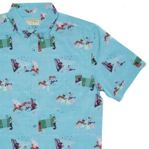 RSVLTS 1962 Founders Day Parade KUNUFLEX Short Sleeve Shirt in Blue — front view