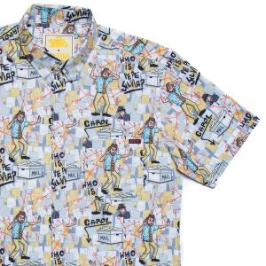 RSVLTS Who Is Pepe Silva? KUNUFLEX Short Sleeve Shirt in White — front view