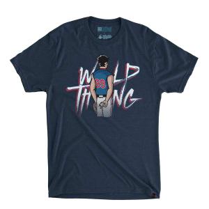 RSVLTS Wild Thing Crewneck Tee in Blue — front view