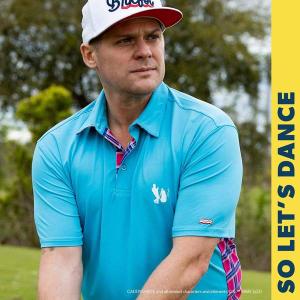 RSVLTS So Let’s Dance! All-Day Polo in Blue — front view