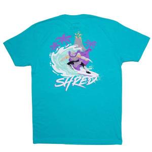 RSVLTS Shredder Shreds Crewneck Tee in Blue — front view
