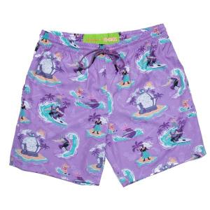 RSVLTS Shredder Shreds Swimwear in Purple — front view