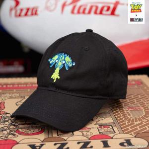 RSVLTS Alien Slime Strapback Hat in Black — front view
