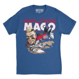 RSVLTS El Mago Crewneck Tee in Blue — front view
