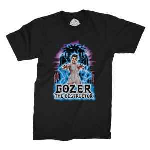 RSVLTS Gozer Crewneck Tee in Black — front view