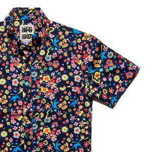 RSVLTS El Mantel KUNUFLEX Short Sleeve Shirt in Blue — front view