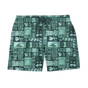 RSVLTS Tiki Hybrid Shorts in Green — front view