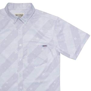 RSVLTS Weathered Glory KUNUFLEX Short Sleeve Shirt in Gray — front view