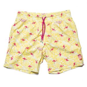 RSVLTS Naturdays Flamingos Swimwear in Yellow — front view