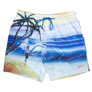 RSVLTS Titanium Whitecaps Swimwear in Blue — front view