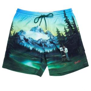 RSVLTS Stroke of Genius Swimwear in Green — front view