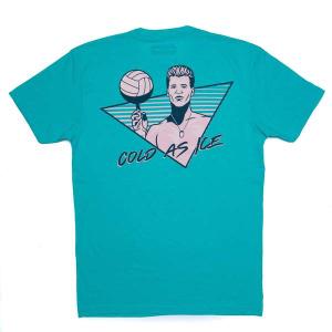RSVLTS Sweet Setup, Iceman! Crewneck Tee in Blue — front view