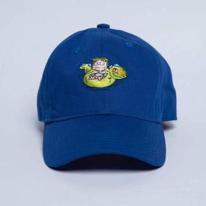 RSVLTS Tommy Tubes Strapback Hat in Blue — front view