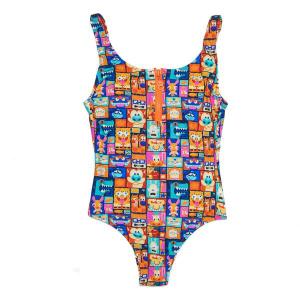RSVLTS Tiki Toons Women's Swimwear in Multicolor — front view